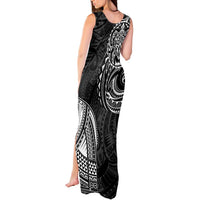 Polynesian Turtle Tribal Tattoo Tank Maxi Dress Black Style