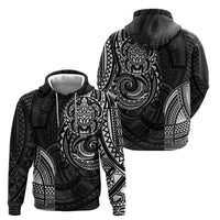 Polynesian Turtle Tribal Tattoo Zip Hoodie Black Style