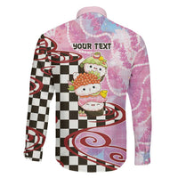 Personalized Japanese Kawaii Sushi Roll Family Matching Mermaid Dress and Hawaiian Shirt Wagara Palaka Pattern