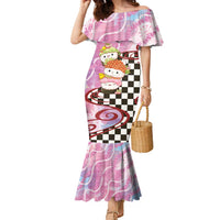 Personalized Japanese Kawaii Sushi Roll Family Matching Mermaid Dress and Hawaiian Shirt Wagara Palaka Pattern