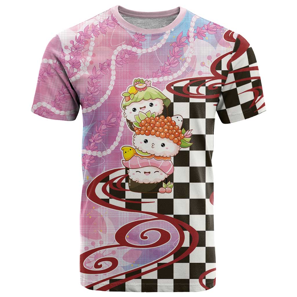 Personalized Japanese Kawaii Sushi Roll T Shirt Wagara Palaka Pattern