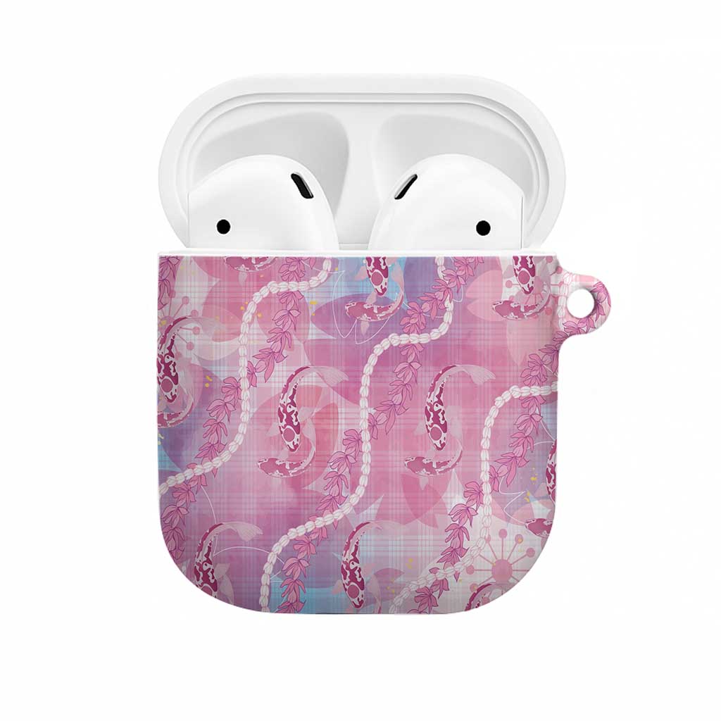 Japanese Koi Fish AirPods Case Pink Wagara Palaka Honohono Pikake Lei