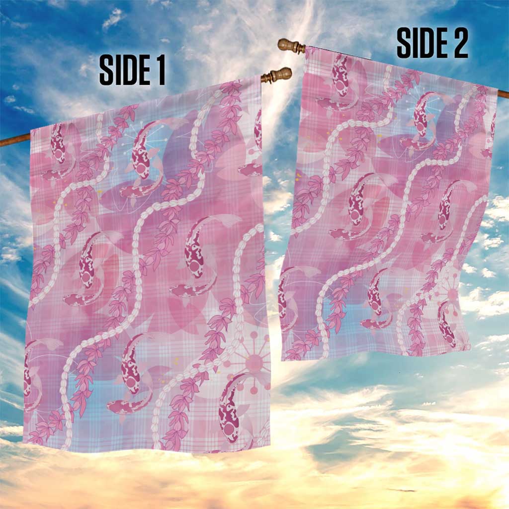 Japanese Koi Fish Garden Flag Pink Wagara Palaka Honohono Pikake Lei
