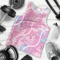 Japanese Koi Fish Men Tank Top Pink Wagara Palaka Honohono Pikake Lei
