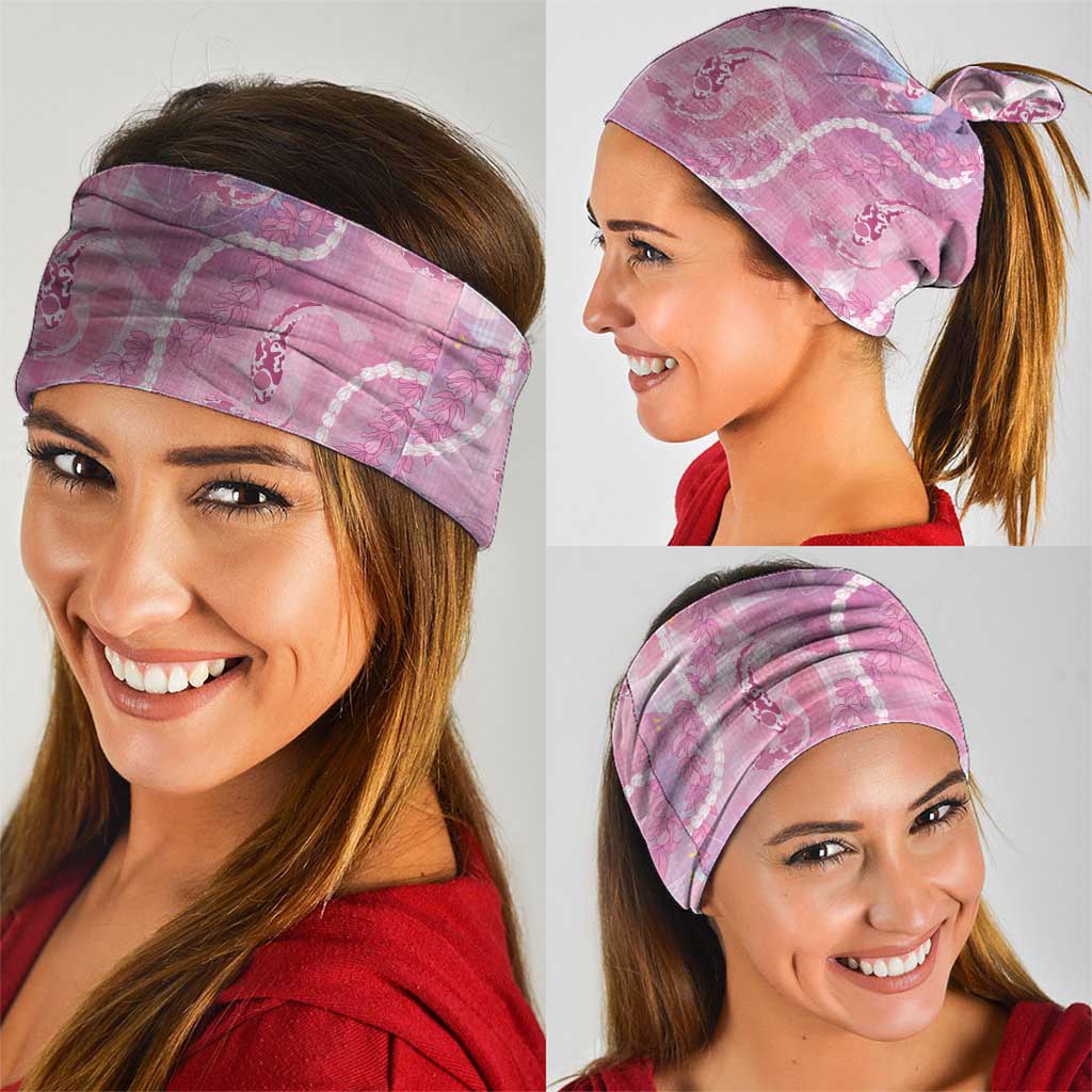 Japanese Koi Fish Neck Gaiter Pink Wagara Palaka Honohono Pikake Lei LT9 - Polynesian Pride