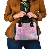 Japanese Koi Fish Shoulder Handbag Pink Wagara Palaka Honohono Pikake Lei LT9 - Polynesian Pride