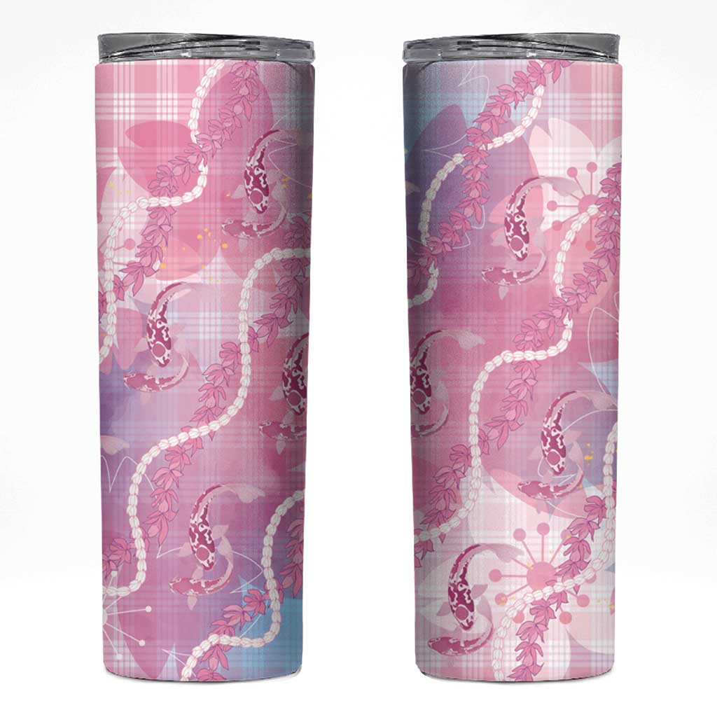 Japanese Koi Fish Skinny Tumbler Pink Wagara Palaka Honohono Pikake Lei