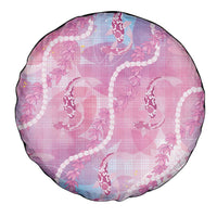 Japanese Koi Fish Spare Tire Cover Pink Wagara Palaka Honohono Pikake Lei