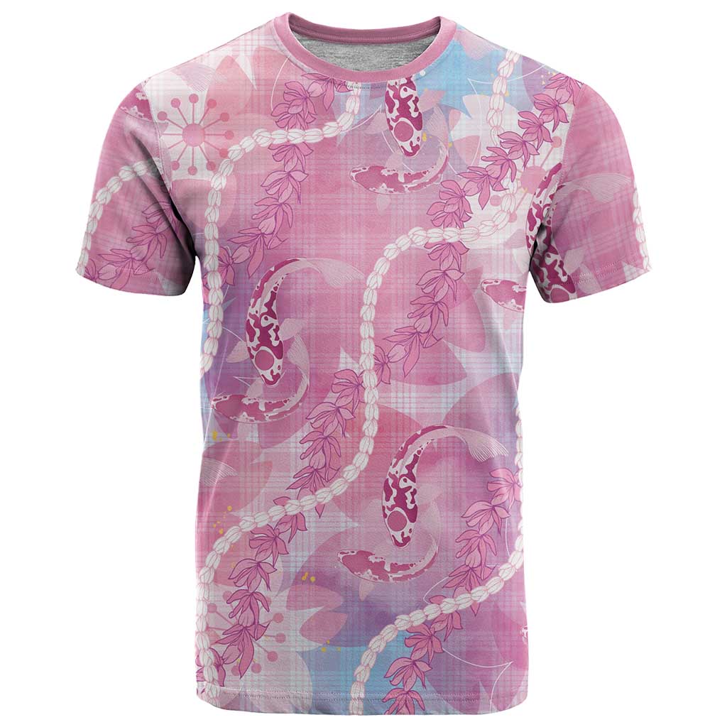 Japanese Koi Fish T Shirt Pink Wagara Palaka Honohono Pikake Lei