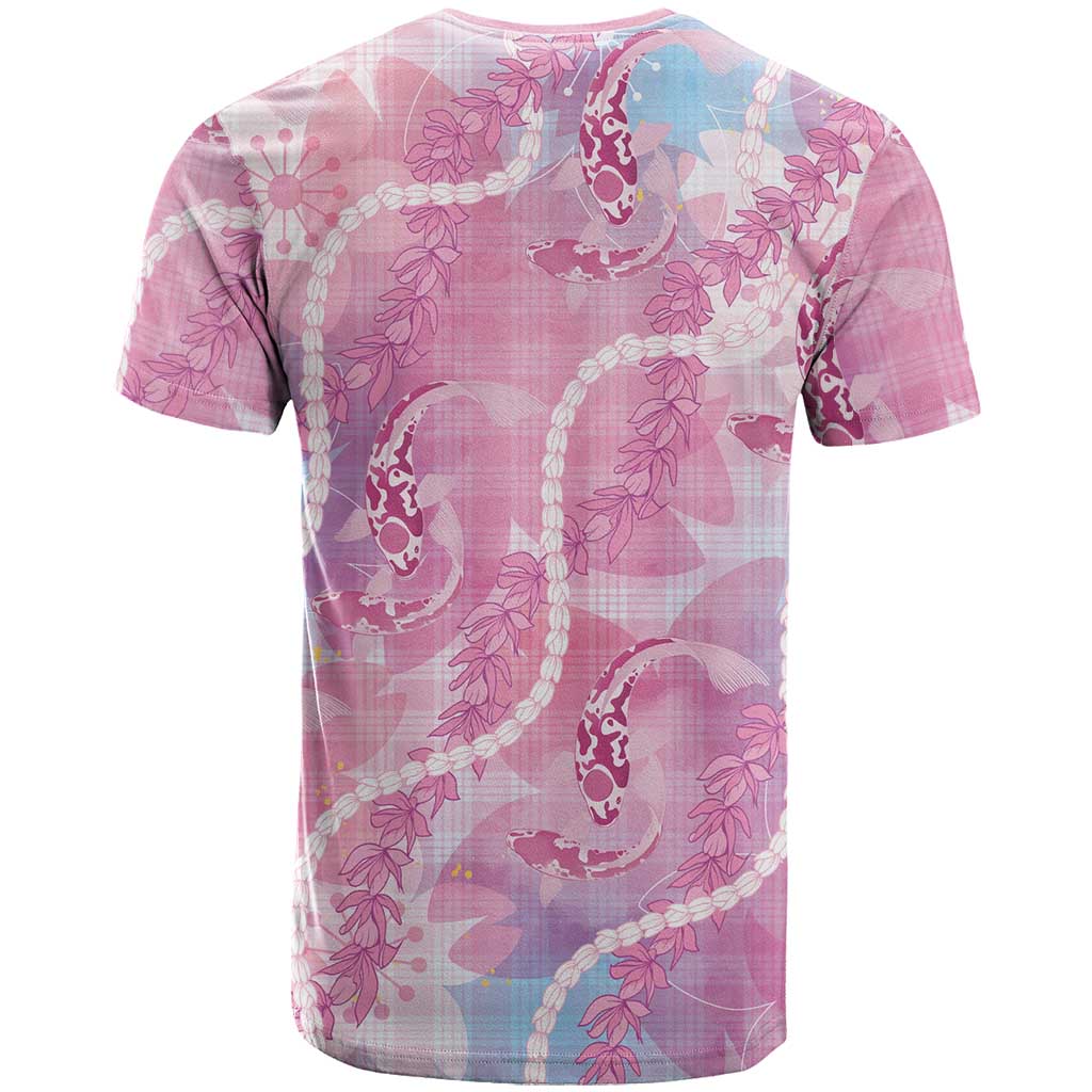 Japanese Koi Fish T Shirt Pink Wagara Palaka Honohono Pikake Lei
