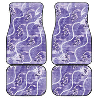 Japanese Koi Fish Car Mats Purple Wagara Palaka Honohono Pikake Lei