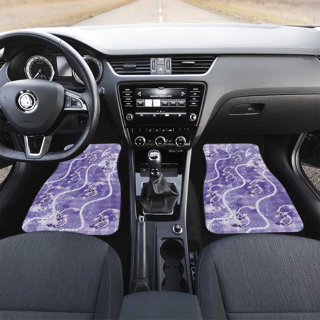 Japanese Koi Fish Car Mats Purple Wagara Palaka Honohono Pikake Lei