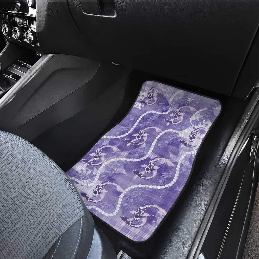 Japanese Koi Fish Car Mats Purple Wagara Palaka Honohono Pikake Lei