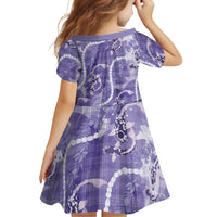 Japanese Koi Fish Family Matching Short Sleeve Bodycon Dress and Hawaiian Shirt Purple Wagara Palaka Honohono Pikake Lei LT9 - Polynesian Pride