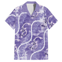 Japanese Koi Fish Hawaiian Shirt Purple Wagara Palaka Honohono Pikake Lei LT9 Purple - Polynesian Pride