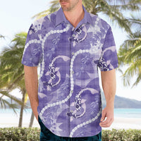 Japanese Koi Fish Hawaiian Shirt Purple Wagara Palaka Honohono Pikake Lei LT9 - Polynesian Pride