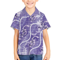 Japanese Koi Fish Hawaiian Shirt Purple Wagara Palaka Honohono Pikake Lei LT9 - Polynesian Pride
