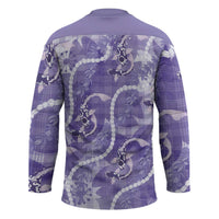 Japanese Koi Fish Hockey Jersey Purple Wagara Palaka Honohono Pikake Lei LT9 - Polynesian Pride