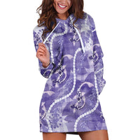 Japanese Koi Fish Hoodie Dress Purple Wagara Palaka Honohono Pikake Lei