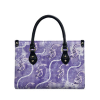 Japanese Koi Fish Leather Bag Purple Wagara Palaka Honohono Pikake Lei