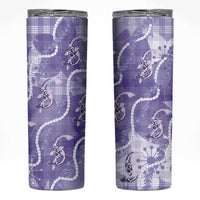 Japanese Koi Fish Skinny Tumbler Purple Wagara Palaka Honohono Pikake Lei