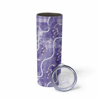 Japanese Koi Fish Skinny Tumbler Purple Wagara Palaka Honohono Pikake Lei