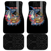 Personalized Japanese Koi Fish Ramen Car Mats Aloha Shark Kakau Pattern