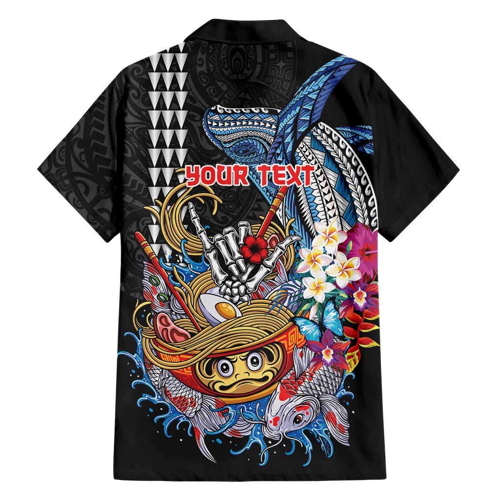 Personalized Japanese Koi Fish Ramen Hawaiian Shirt Aloha Shark Kakau Pattern LT9 - Polynesian Pride