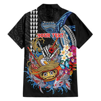 Personalized Japanese Koi Fish Ramen Hawaiian Shirt Aloha Shark Kakau Pattern LT9 - Polynesian Pride