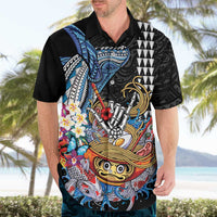 Personalized Japanese Koi Fish Ramen Hawaiian Shirt Aloha Shark Kakau Pattern LT9 - Polynesian Pride