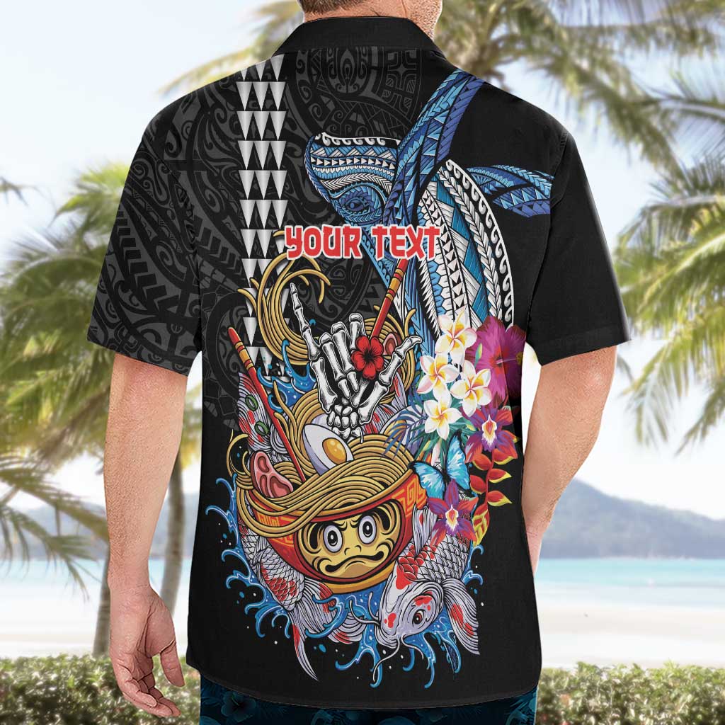 Personalized Japanese Koi Fish Ramen Hawaiian Shirt Aloha Shark Kakau Pattern LT9 - Polynesian Pride