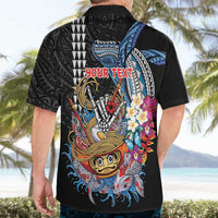 Personalized Japanese Koi Fish Ramen Hawaiian Shirt Aloha Shark Kakau Pattern LT9 - Polynesian Pride