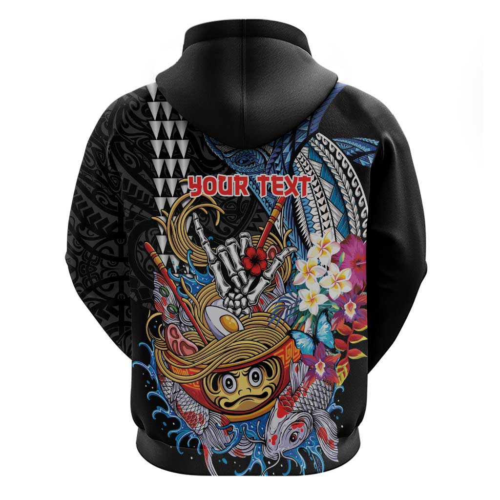 Personalized Japanese Koi Fish Ramen Hoodie Aloha Shark Kakau Pattern