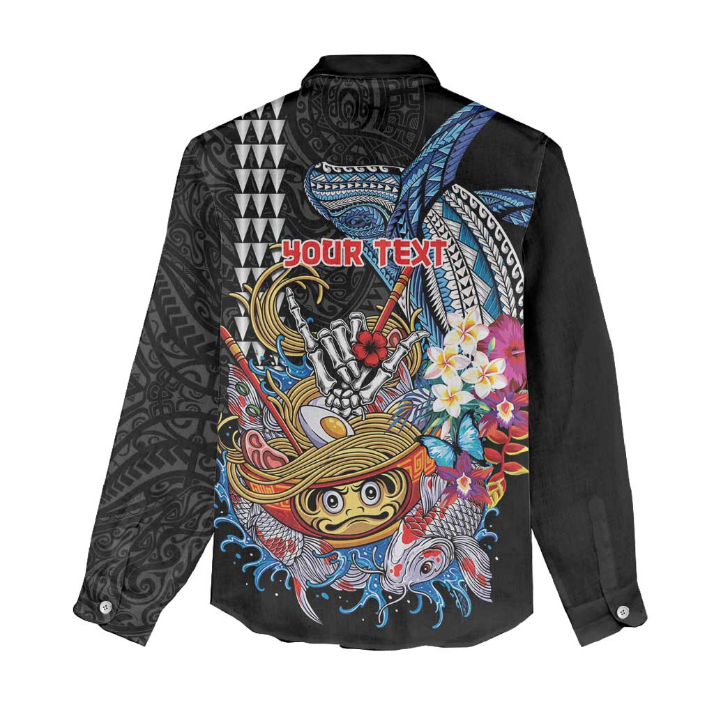 Personalized Japanese Koi Fish Ramen Women Casual Shirt Aloha Shark Kakau Pattern LT9 - Polynesian Pride