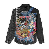 Personalized Japanese Koi Fish Ramen Women Casual Shirt Aloha Shark Kakau Pattern LT9 - Polynesian Pride