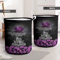 ANZAC Day Remembrance Laundry Basket Purple Poppy We Will Remember Them