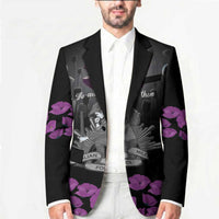ANZAC Day Remembrance Blazer Purple Poppy We Will Remember Them