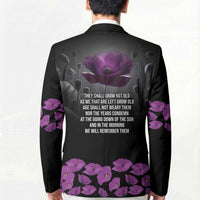 ANZAC Day Remembrance Blazer Purple Poppy We Will Remember Them