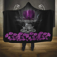 ANZAC Day Remembrance Hooded Blanket Purple Poppy We Will Remember Them