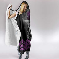 ANZAC Day Remembrance Hooded Blanket Purple Poppy We Will Remember Them