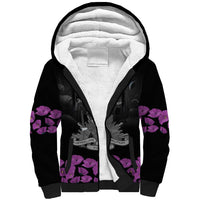 ANZAC Day Remembrance Sherpa Hoodie Purple Poppy We Will Remember Them LT9 Unisex Purple - Polynesian Pride