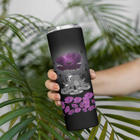 ANZAC Day Remembrance Skinny Tumbler Purple Poppy We Will Remember Them
