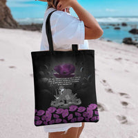 ANZAC Day Remembrance Tote Bag Purple Poppy We Will Remember Them