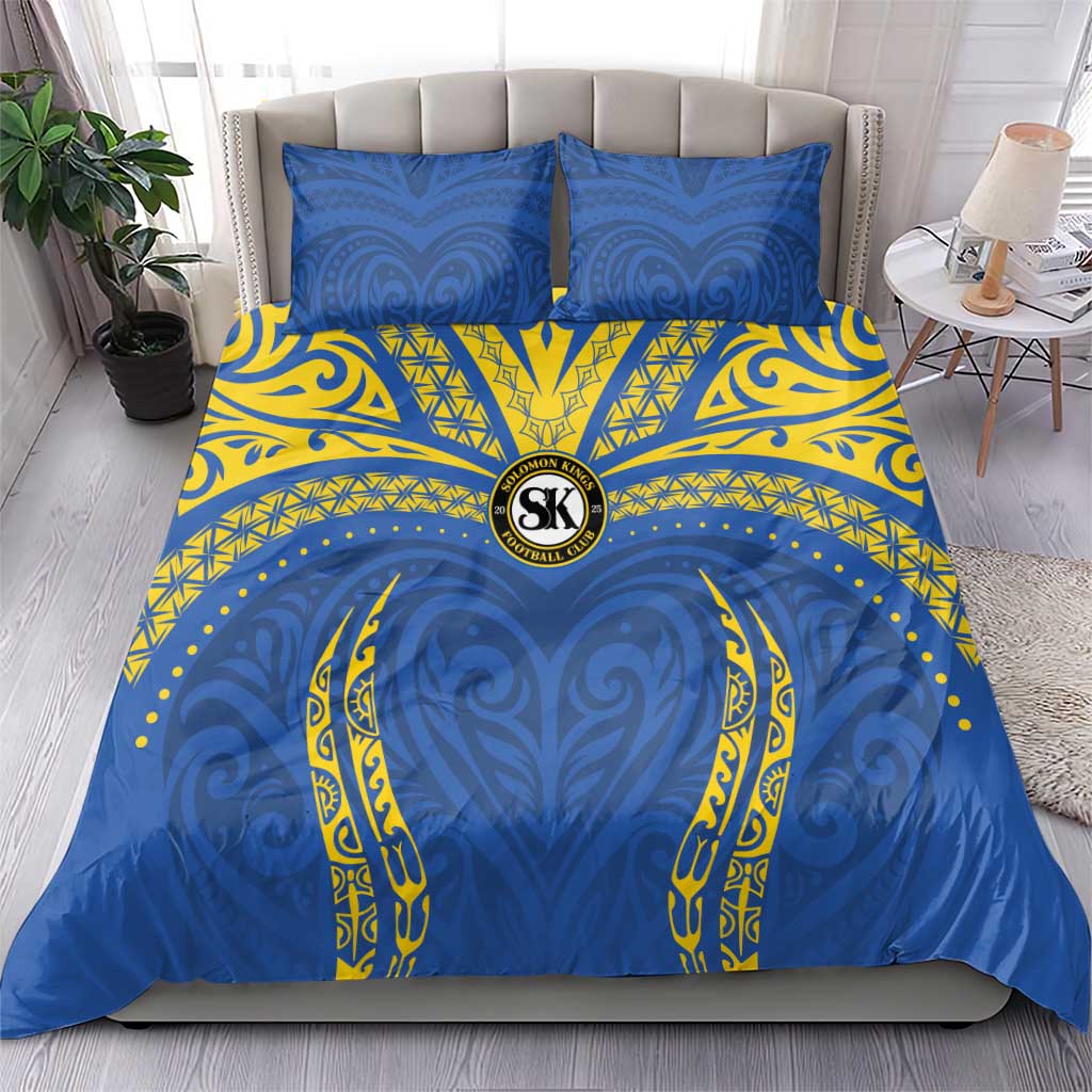 Oceania Football Solomon Kings Bedding Set Polynesian Tribal Pattern