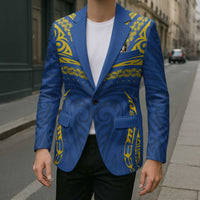 Custom Oceania Football Solomon Kings Blazer Polynesian Tribal Pattern
