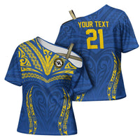 Custom Oceania Football Solomon Kings Cross Shoulder Shirt Polynesian Tribal Pattern LT9 - Polynesian Pride