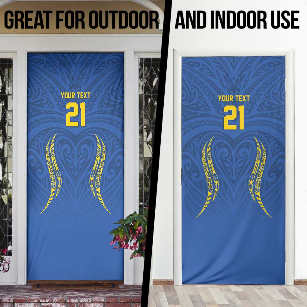 Custom Oceania Football Solomon Kings Door Cover Polynesian Tribal Pattern LT9 - Polynesian Pride