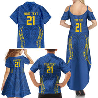 Custom Oceania Football Solomon Kings Family Matching Summer Maxi Dress and Hawaiian Shirt Polynesian Tribal Pattern