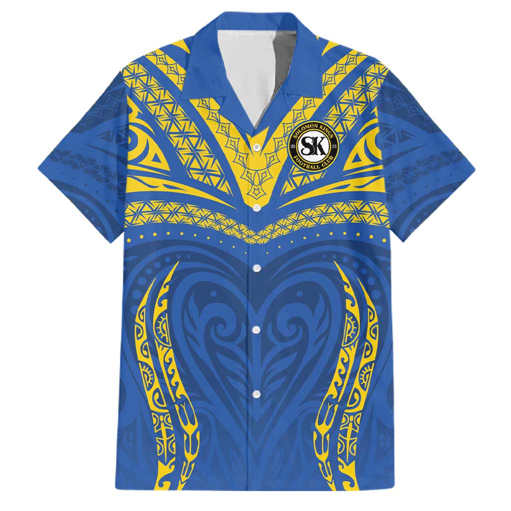 Custom Oceania Football Solomon Kings Family Matching Summer Maxi Dress and Hawaiian Shirt Polynesian Tribal Pattern