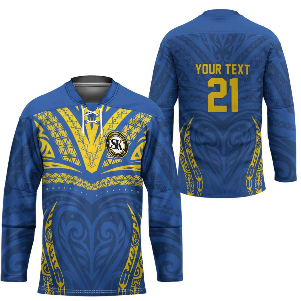 Custom Oceania Football Solomon Kings Hockey Jersey Polynesian Tribal Pattern LT9 - Polynesian Pride